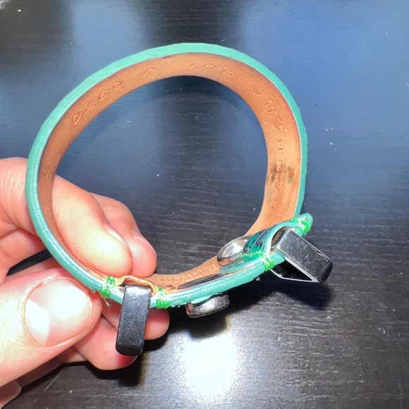 Barbara Bui Paris - Green Python Snake Bracelet - M - Green/Black - 80% OFF SALE - Picture 8 of 10